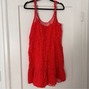 Banana Republic 🐘 Red Spaghetti Strap Sun Dress